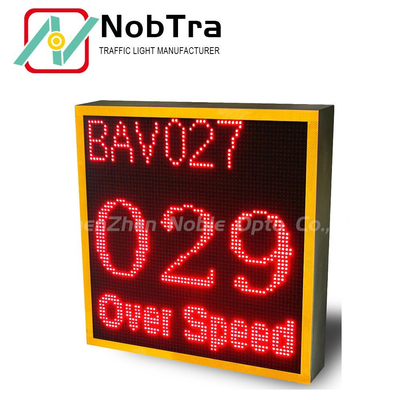 Aluminum Alloy Solar Traffic Sign With 140 Degrees Viewing Angle Display Speed