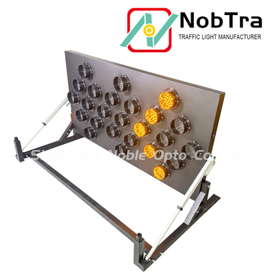 Portable Wireless Controlled LED Message Arrow Board Amber Green Red Lights Rectangular