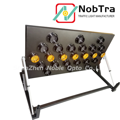 Road Maintenance Iron LED Arrow Board With Car Control Operation