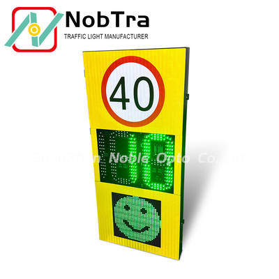 Pole Mounted Solar Powered LED Radar Pace Indicators with Remote Control and Data Logging