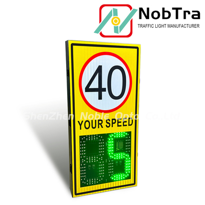 12watt Red and 15watt Green Power Consumption Cold Rolled Sheet Digital Speed Limit Signs for 200 Meters Radar Detection