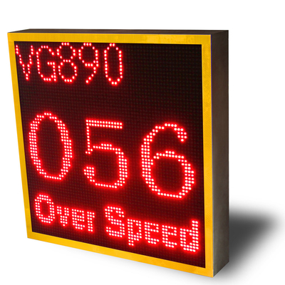 Pole Mount Solar Powered Radar Speed Signs for Quick and Easy Installation Display Color Red And Green