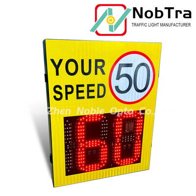 Phone App Operated 2 Color Speed Limit Signs Offering Speed Measurement Range 1KMH 250KMH Designed for Accurate Vehicle Speed Monitoring